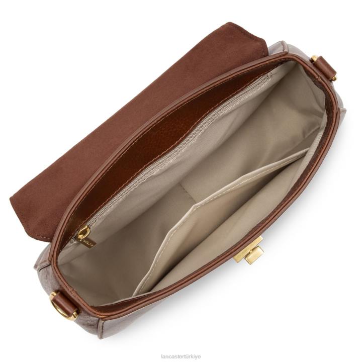 kadınlar çapraz askılı çanta efsane konyak Lancaster Paris çanta H0LP1857