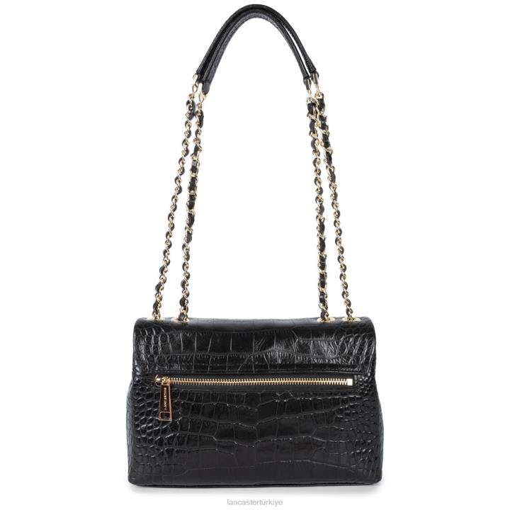 kadınlar çapraz askılı çanta egzotik lezard ve timsah cn pah23 kara Lancaster Paris çanta H0LP1481