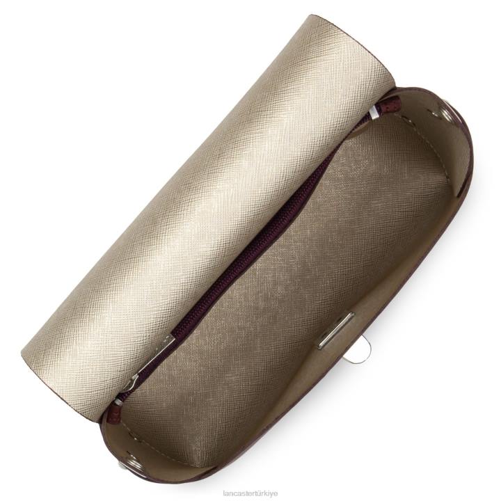 kadınlar çapraz askılı çanta şehir flore şampanyada bordo Lancaster Paris çanta H0LP466