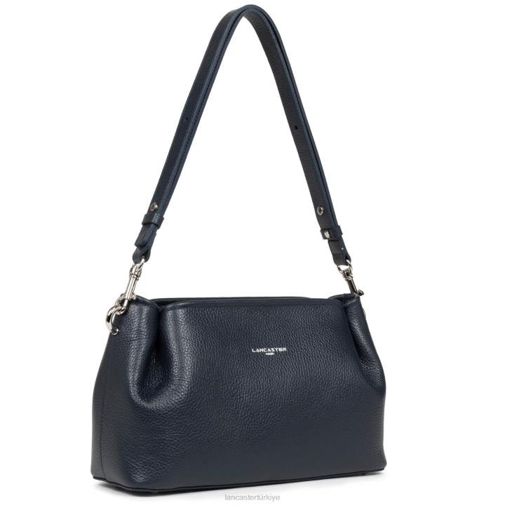 kadınlar çapraz askılı çanta foulonne çift kişilik bleu fonce-in-argent Lancaster Paris çanta H0LP1517
