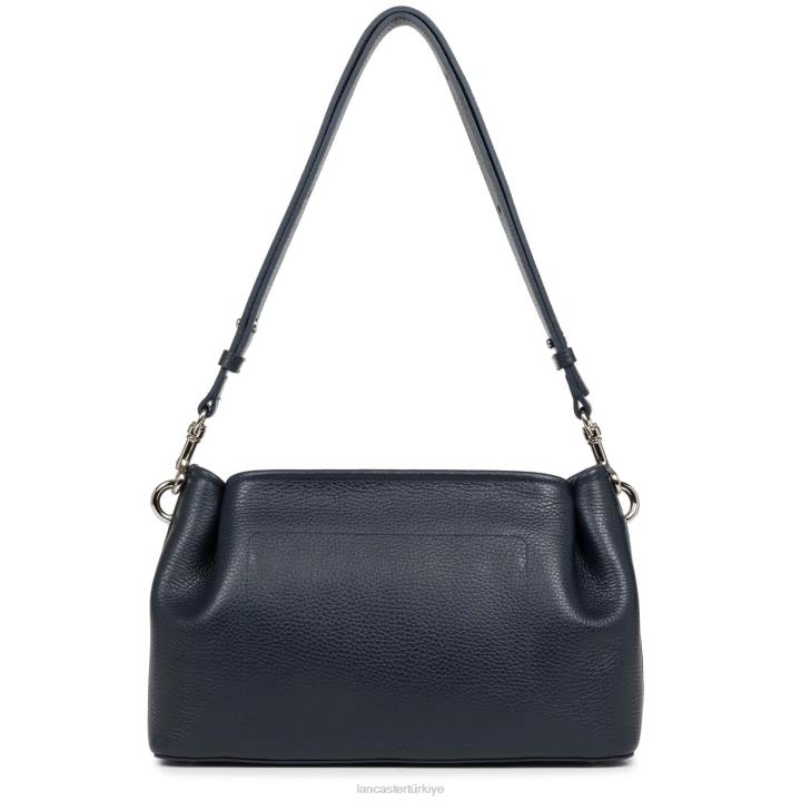 kadınlar çapraz askılı çanta foulonne çift kişilik bleu fonce-in-argent Lancaster Paris çanta H0LP1517
