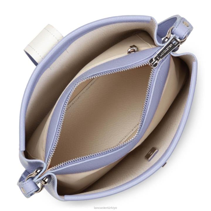kadınlar çapraz askılı çanta foulonne çift kişilik ekru lavand Lancaster Paris çanta H0LP1501