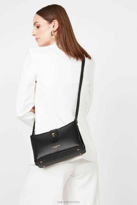 kadınlar çapraz askılı çanta foulonne çift kişilik noir-in-çıplak Lancaster Paris çanta H0LP1506