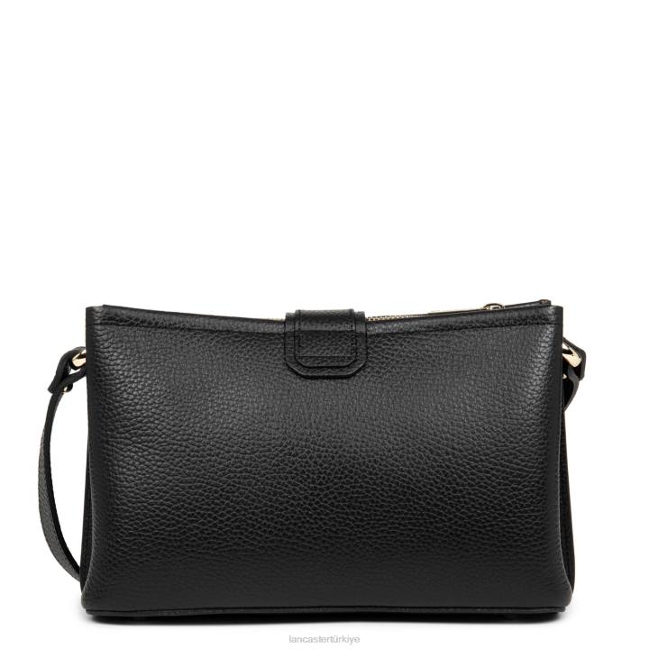 kadınlar çapraz askılı çanta foulonne çift kişilik noir-in-çıplak Lancaster Paris çanta H0LP1506