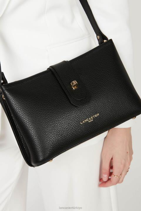 kadınlar çapraz askılı çanta foulonne çift kişilik noir-in-çıplak Lancaster Paris çanta H0LP1506