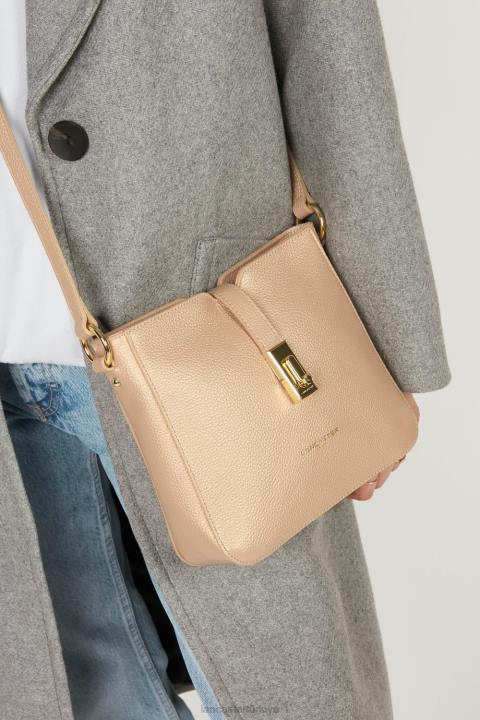 kadınlar çapraz askılı çanta foulonne milano bej fonce Lancaster Paris çanta H0LP348