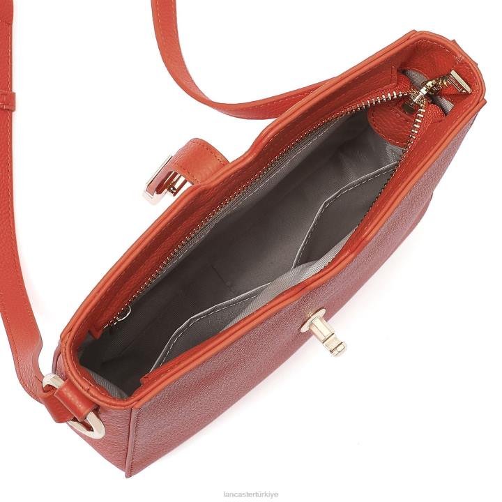 kadınlar çapraz askılı çanta foulonne milano hafif turuncu Lancaster Paris çanta H0LP334
