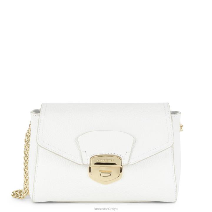kadınlar çapraz askılı çanta foulonne milano modası beyaz Lancaster Paris çanta H0LP1373