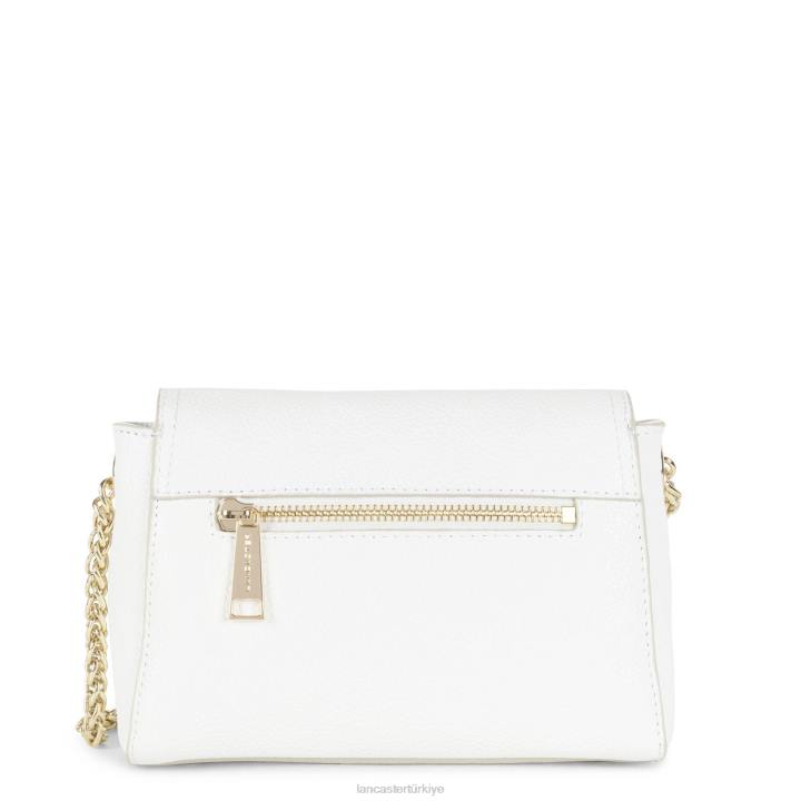kadınlar çapraz askılı çanta foulonne milano modası beyaz Lancaster Paris çanta H0LP1373