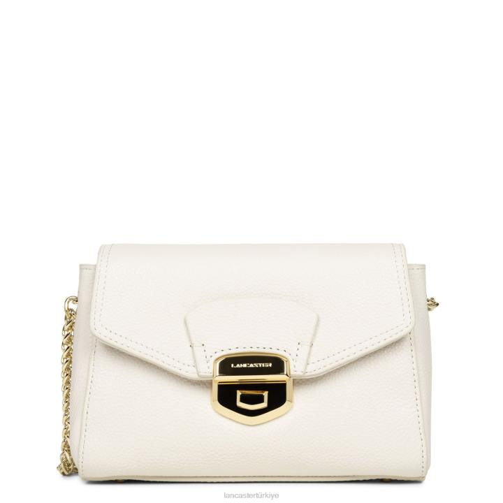 kadınlar çapraz askılı çanta foulonne milano modası ekru Lancaster Paris çanta H0LP1367