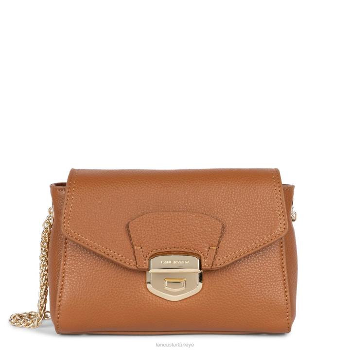 kadınlar çapraz askılı çanta foulonne milano modası karamel Lancaster Paris çanta H0LP1380
