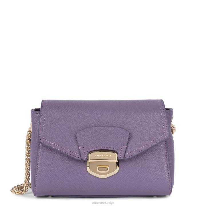 kadınlar çapraz askılı çanta foulonne milano modası leylak rengi fonce Lancaster Paris çanta H0LP1382