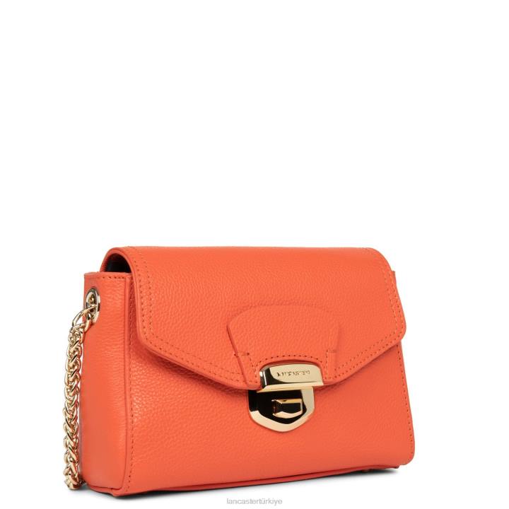 kadınlar çapraz askılı çanta foulonne milano modası turuncu Lancaster Paris çanta H0LP1369
