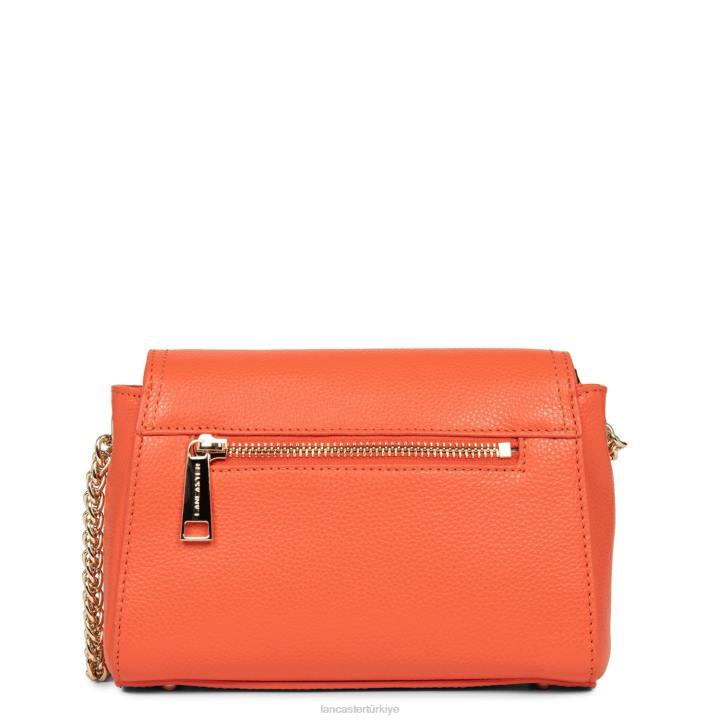 kadınlar çapraz askılı çanta foulonne milano modası turuncu Lancaster Paris çanta H0LP1369