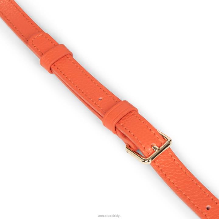 kadınlar çapraz askılı çanta foulonne milano modası turuncu Lancaster Paris çanta H0LP1369