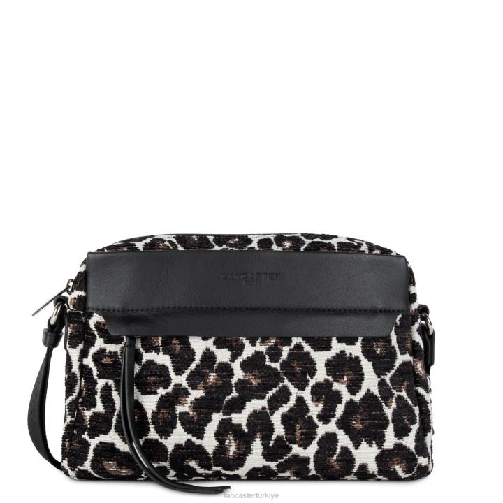 kadınlar çapraz askılı çanta gerçek orman gobleni kara leopar Lancaster Paris çanta H0LP2054