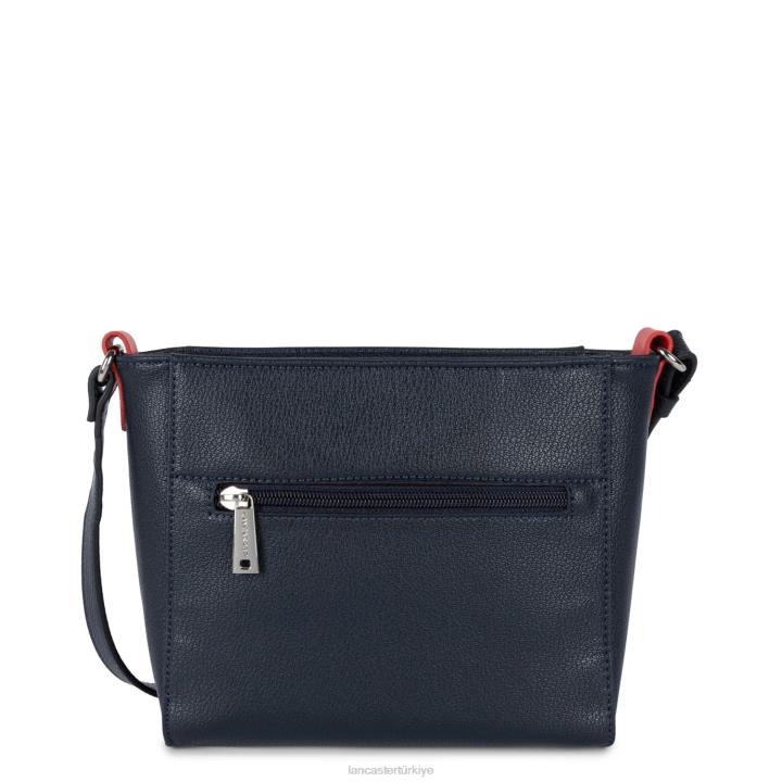 kadınlar çapraz askılı çanta maya modası bleu fonce-fildişi-corail Lancaster Paris çanta H0LP1901