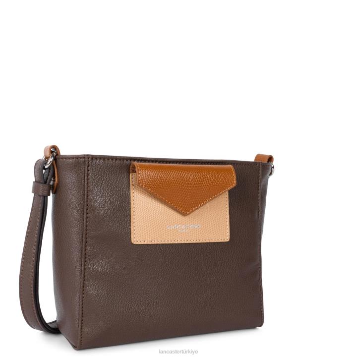 kadınlar çapraz askılı çanta maya modası marron-natürel-deve Lancaster Paris çanta H0LP1905