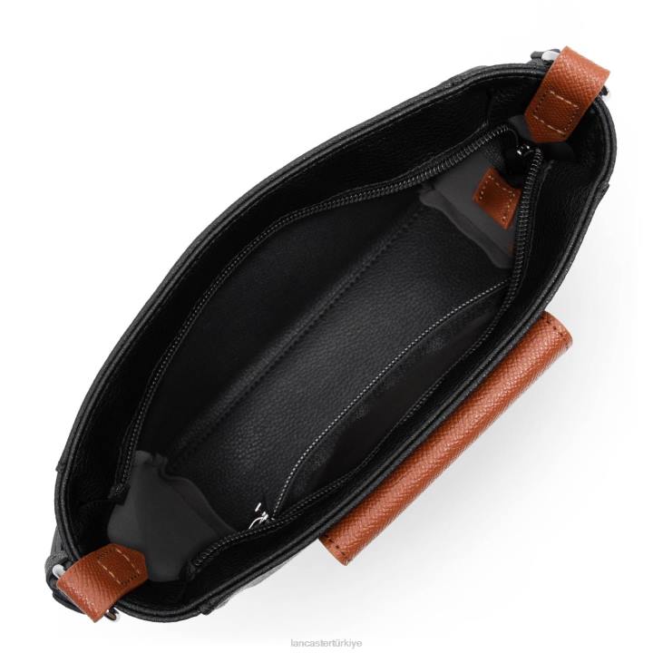 kadınlar çapraz askılı çanta maya modası noir-galet gülü-konyak Lancaster Paris çanta H0LP1907