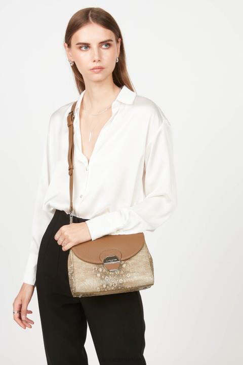 kadınlar çapraz askılı çanta pia hafif deve iguanası Lancaster Paris çanta H0LP568