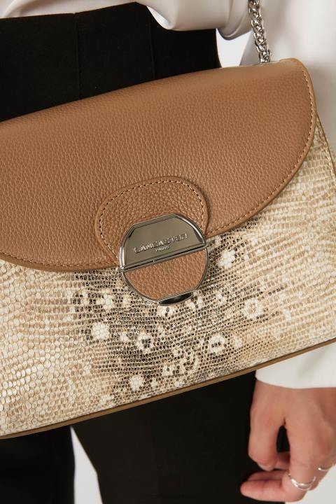 kadınlar çapraz askılı çanta pia hafif deve iguanası Lancaster Paris çanta H0LP568