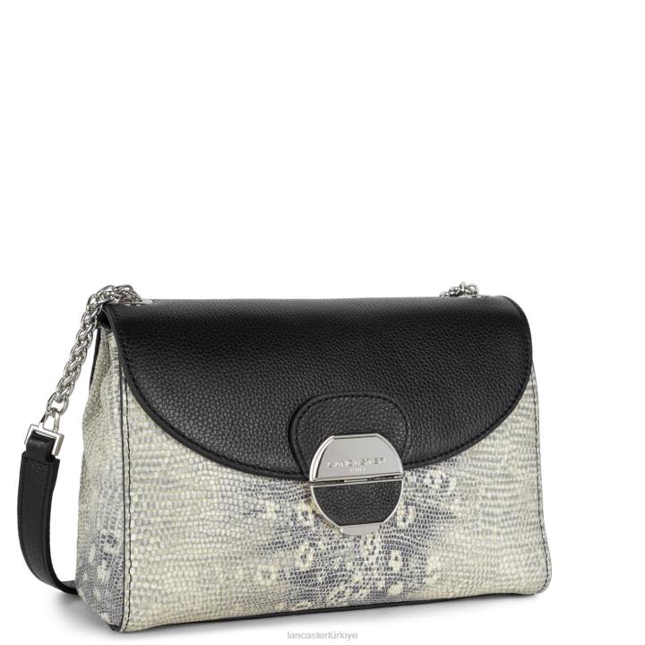 kadınlar çapraz askılı çanta pia hafif kara iguana Lancaster Paris çanta H0LP565