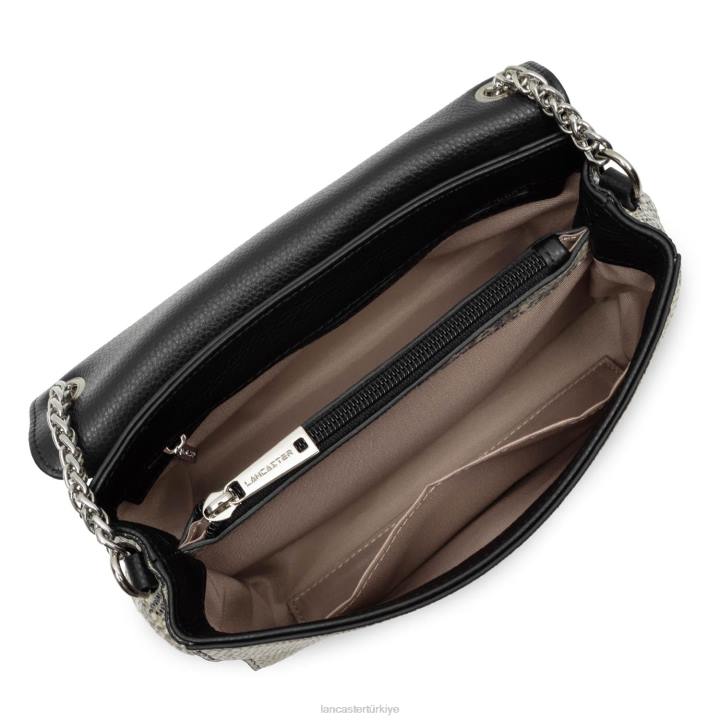 kadınlar çapraz askılı çanta pia hafif kara iguana Lancaster Paris çanta H0LP565