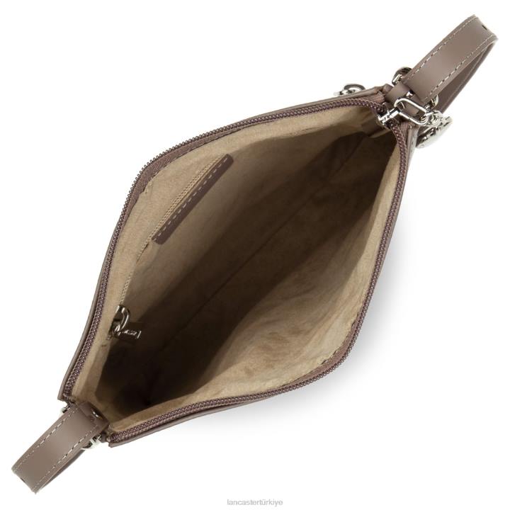 kadınlar çapraz askılı çanta sorunsuz yeni boz kahverengi Lancaster Paris çanta H0LP1911