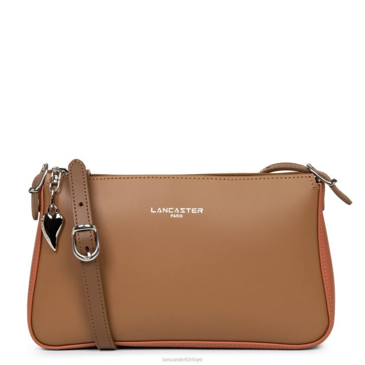 kadınlar çapraz askılı çanta sorunsuz yeni deve-potiron-vison Lancaster Paris çanta H0LP1977