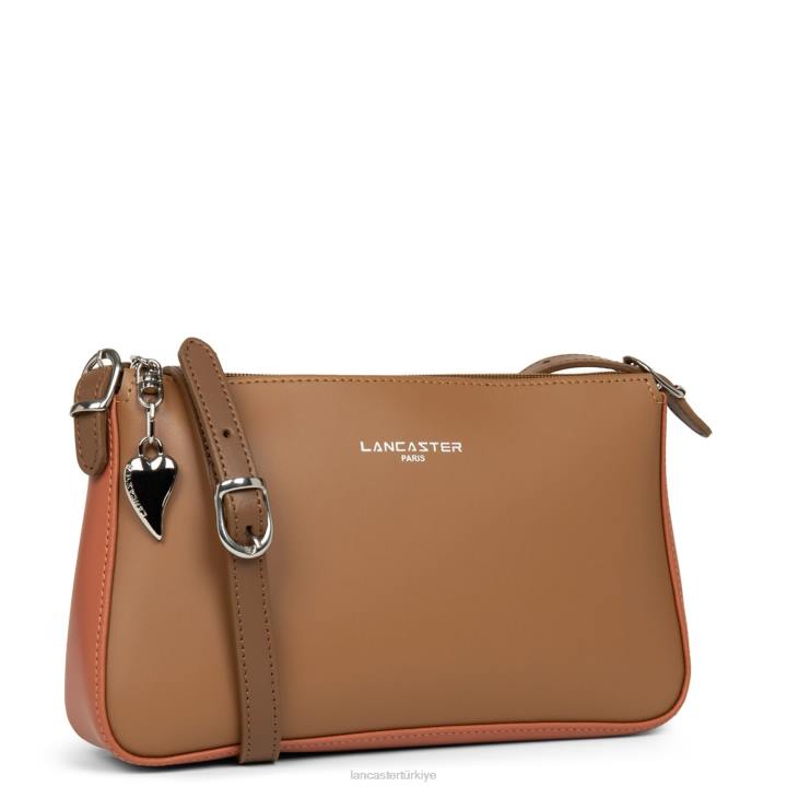 kadınlar çapraz askılı çanta sorunsuz yeni deve-potiron-vison Lancaster Paris çanta H0LP1977