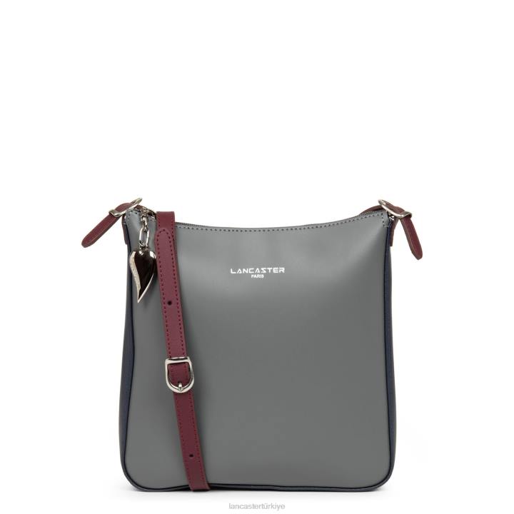 kadınlar çapraz askılı çanta sorunsuz yeni gris bleu fonce-bordo Lancaster Paris çanta H0LP1918