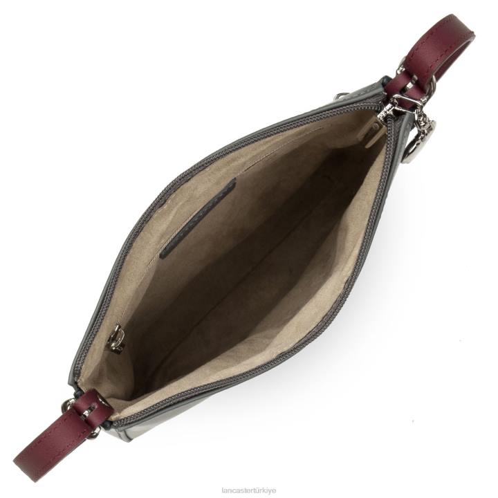 kadınlar çapraz askılı çanta sorunsuz yeni gris bleu fonce-bordo Lancaster Paris çanta H0LP1918