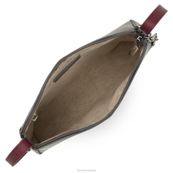 kadınlar çapraz askılı çanta sorunsuz yeni gris bleu fonce-bordo Lancaster Paris çanta H0LP1978