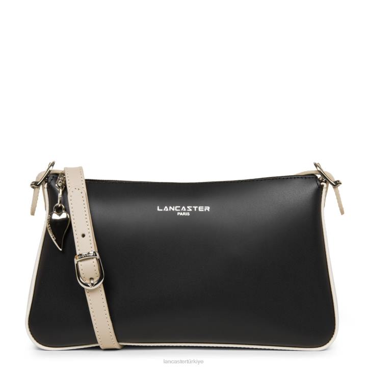 kadınlar çapraz askılı çanta sorunsuz yeni noir-ekru-galet gülü Lancaster Paris çanta H0LP1974