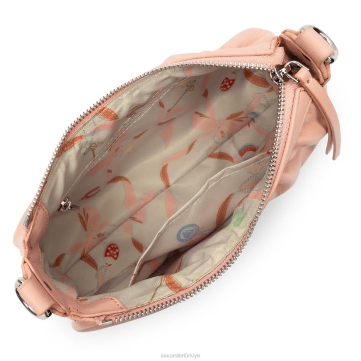 kadınlar çapraz askılı çanta yumuşak chou chou pudra Lancaster Paris çanta H0LP2018