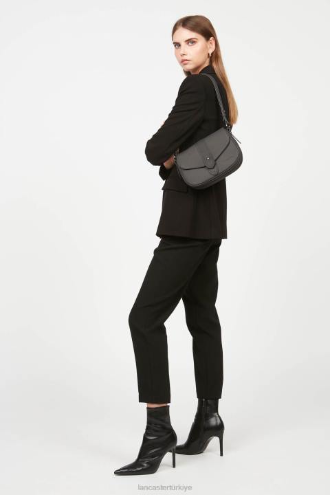 kadınlar çapraz askılı çanta yumuşak kravat Gris Lancaster Paris çanta H0LP1554