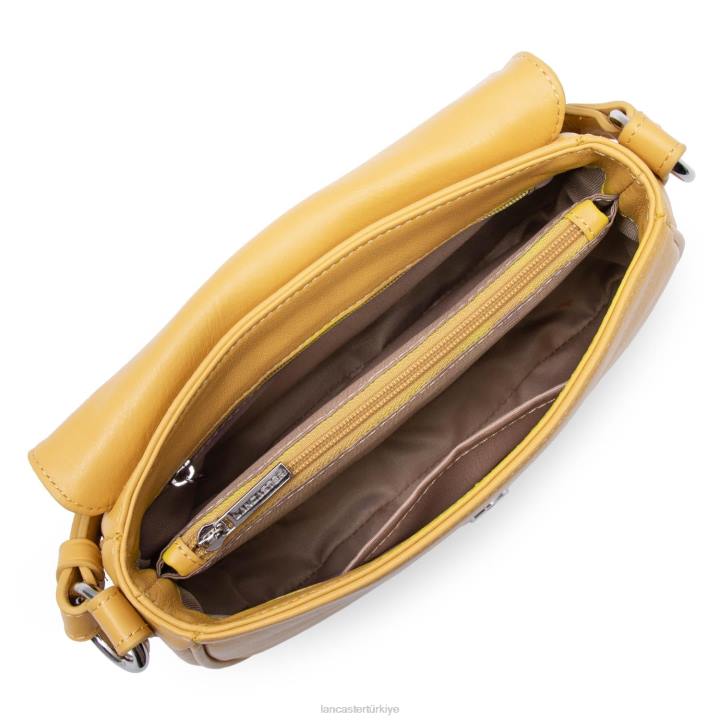 kadınlar çapraz askılı çanta yumuşak kravat okre Lancaster Paris çanta H0LP1556