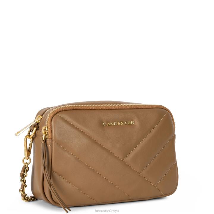 kadınlar çapraz askılı çanta yumuşak matelasse deve Lancaster Paris çanta H0LP1589