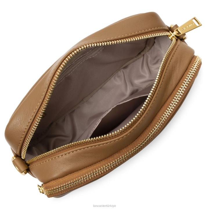 kadınlar çapraz askılı çanta yumuşak matelasse deve Lancaster Paris çanta H0LP1589