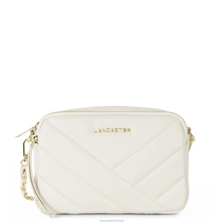 kadınlar çapraz askılı çanta yumuşak matelasse ekru Lancaster Paris çanta H0LP1599