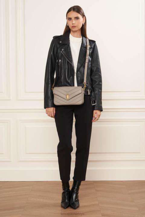 kadınlar çapraz askılı çanta yumuşak matelasse galet fonce Lancaster Paris çanta H0LP2408