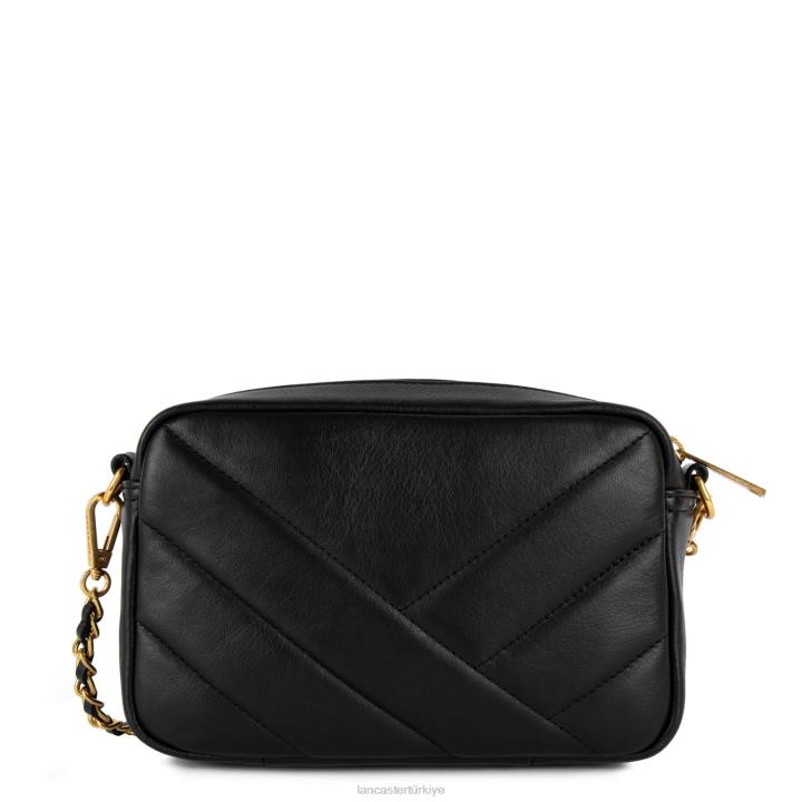 kadınlar çapraz askılı çanta yumuşak matelasse kara Lancaster Paris çanta H0LP1592