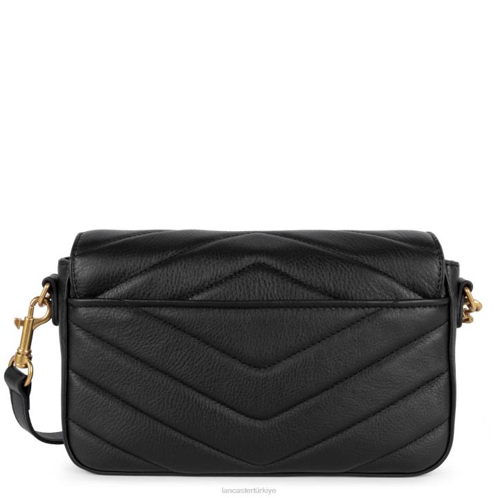 kadınlar çapraz askılı çanta yumuşak matelasse kara Lancaster Paris çanta H0LP2404