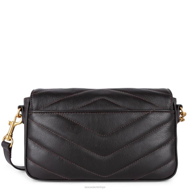 kadınlar çapraz askılı çanta yumuşak matelasse kestane rengi Lancaster Paris çanta H0LP2403