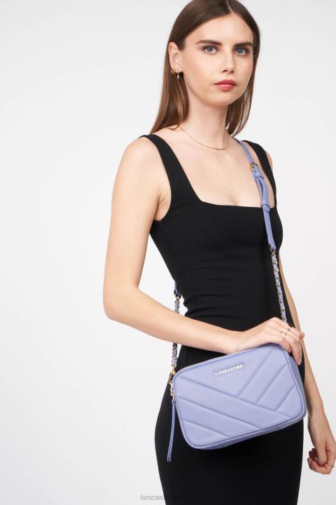 kadınlar çapraz askılı çanta yumuşak matelasse lavanta Lancaster Paris çanta H0LP1585