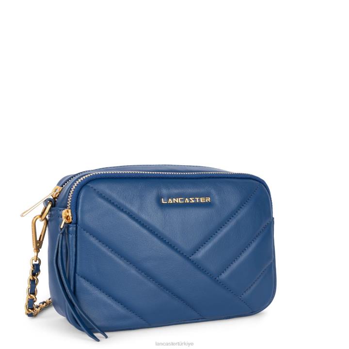 kadınlar çapraz askılı çanta yumuşak matelasse mavi Lancaster Paris çanta H0LP1600