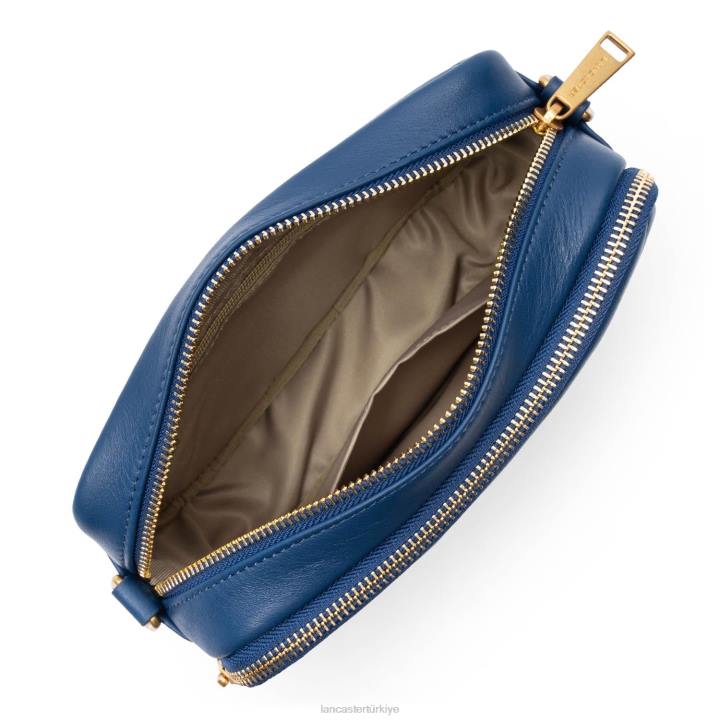 kadınlar çapraz askılı çanta yumuşak matelasse mavi Lancaster Paris çanta H0LP1600