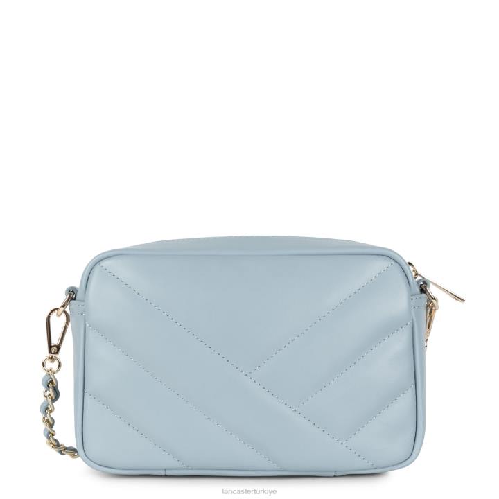 kadınlar çapraz askılı çanta yumuşak matelasse mavi cendre Lancaster Paris çanta H0LP1593