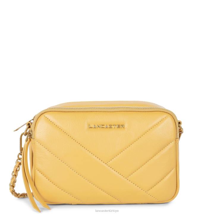 kadınlar çapraz askılı çanta yumuşak matelasse okre Lancaster Paris çanta H0LP1590