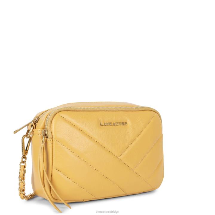 kadınlar çapraz askılı çanta yumuşak matelasse okre Lancaster Paris çanta H0LP1590